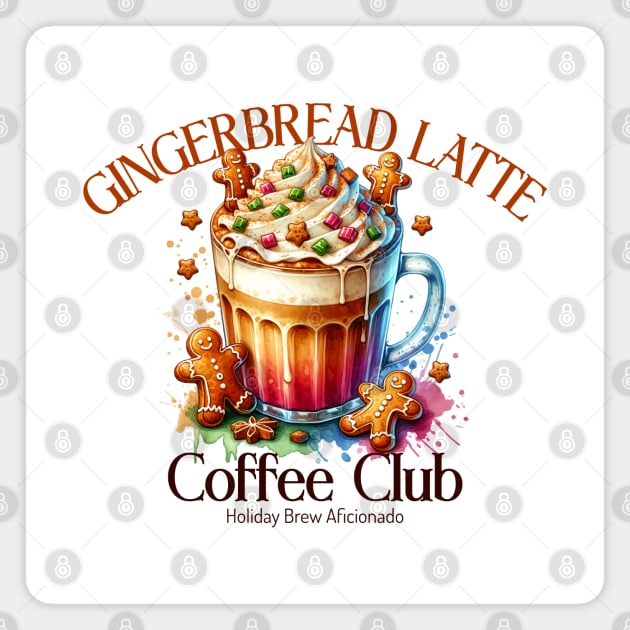 Gingerbread Latte Coffee Club Magnet by HolidayBug